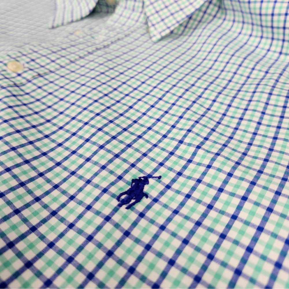 Polo Ralph Lauren Mens 2XLT Tall Classic Fit Gingham Check Button Down Shirt